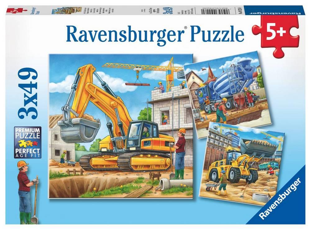 Ravensburger - Large Construction Vehicles - 3 x 49 Piece Jigsaw Puzzle