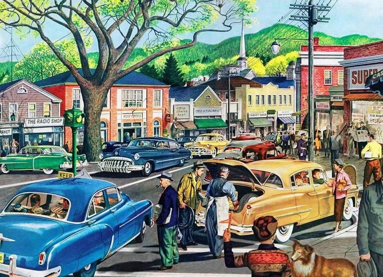 New York Puzzle Company Saturday Afternoon, 1000-piece jigsaw puzzle