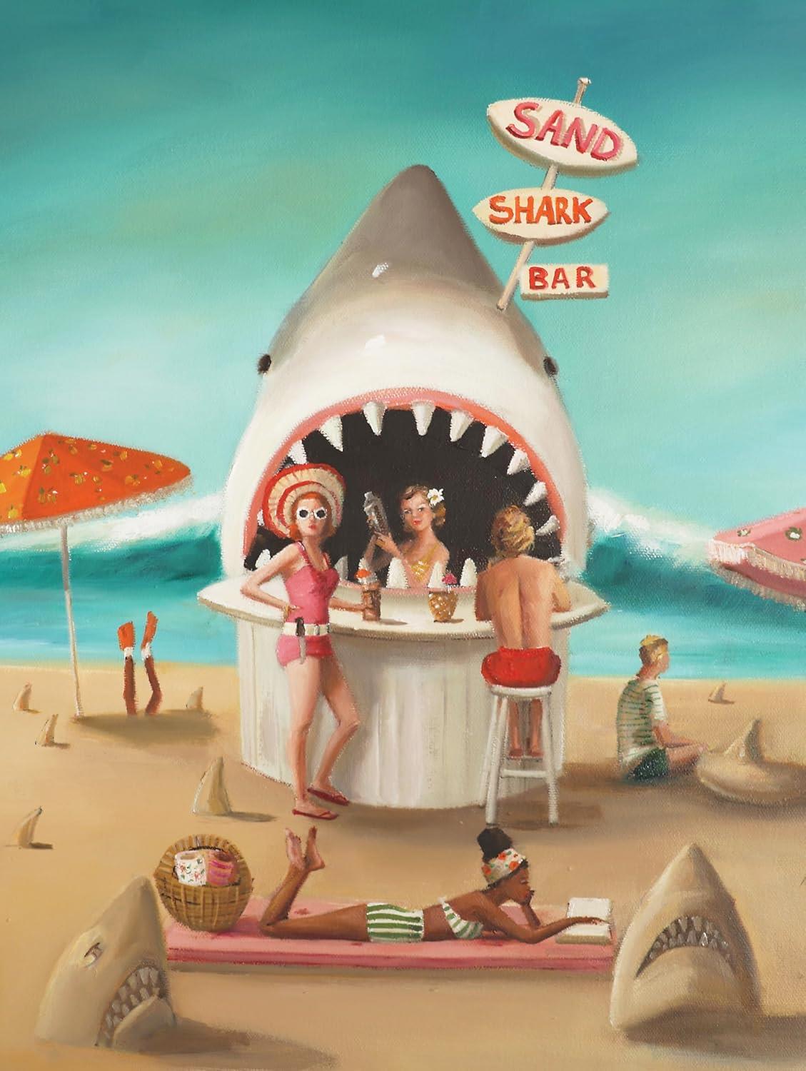 New York Puzzle Company - Sand Shark Bar - 500 Piece Jigsaw Puzzle
