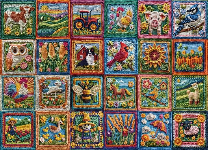 Country Life Crochet - 1000 Piece Jigsaw Puzzle | Cobble Hill Puzzles ...