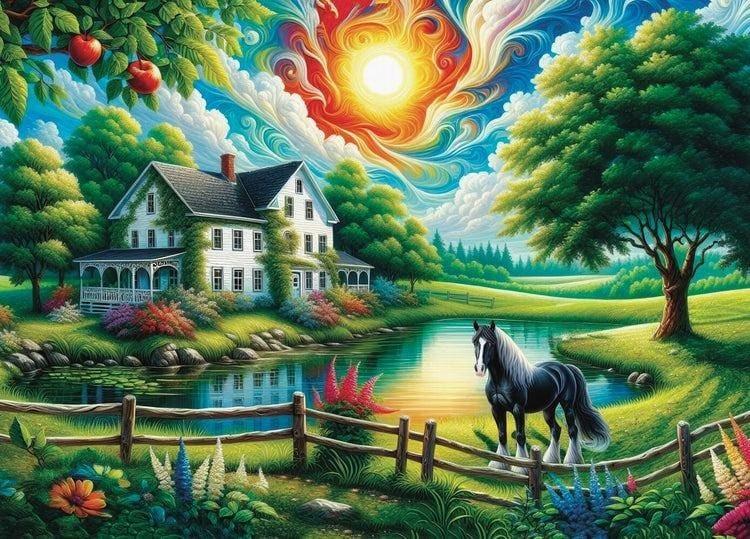 JaCarou - Majestic Black Beauty - 1000 Piece Jigsaw Puzzle