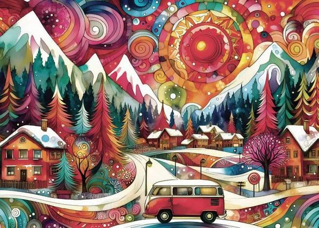 JaCarou - Mountains Meet Motion - 1000 Piece Jigsaw Puzzle