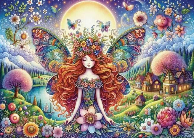 JaCarou - Petals and Wings - 1000 Piece Jigsaw Puzzle