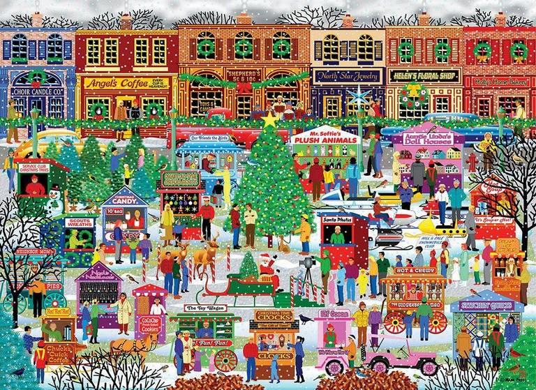 Eurographics - Downtown Holiday Festival - 500XL Piece Jigsaw Puzzle