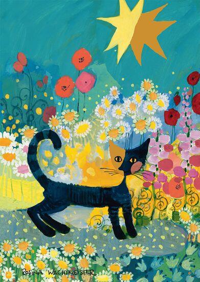 Schmidt Cat in a Sea of Blossom, 1000-piece jigsaw puzzle