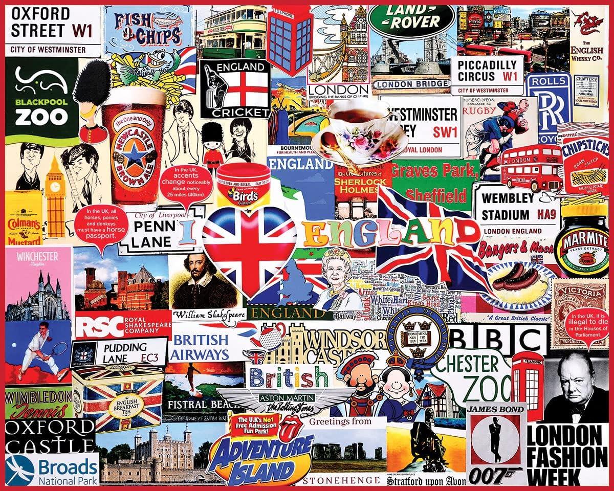 White Mountain I Love England, 1000-piece jigsaw puzzle