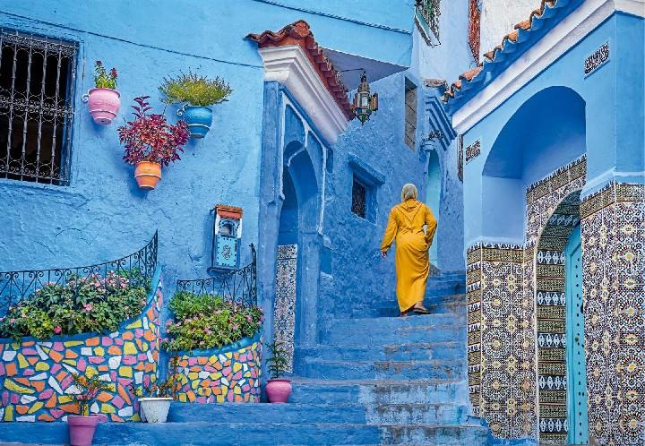 Clementoni - Blue Street Of Chefchaouen - 500 Piece Jigsaw Puzzle