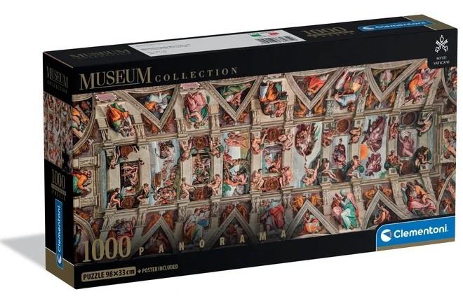 Clementoni - Panorama Museum Vaticani Sistina Compact - 1000 Piece Jigsaw Puzzle