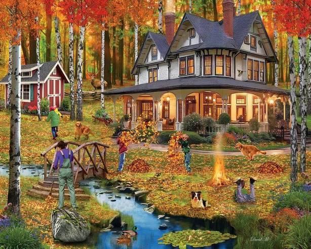 White Mountain Autumn Leaves, 1000-piece jigsaw puzzle