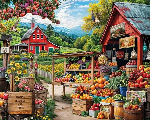 White Mountain Farm Stand, 1000-piece jigsaw puzzle