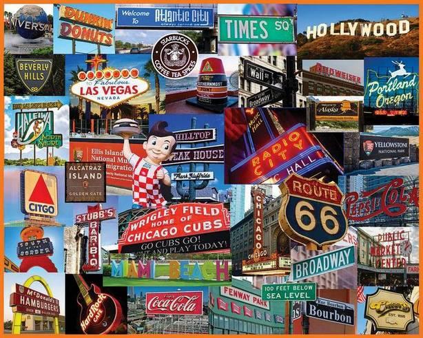 White Mountain Signs Across America, 1000-piece jigsaw puzzle