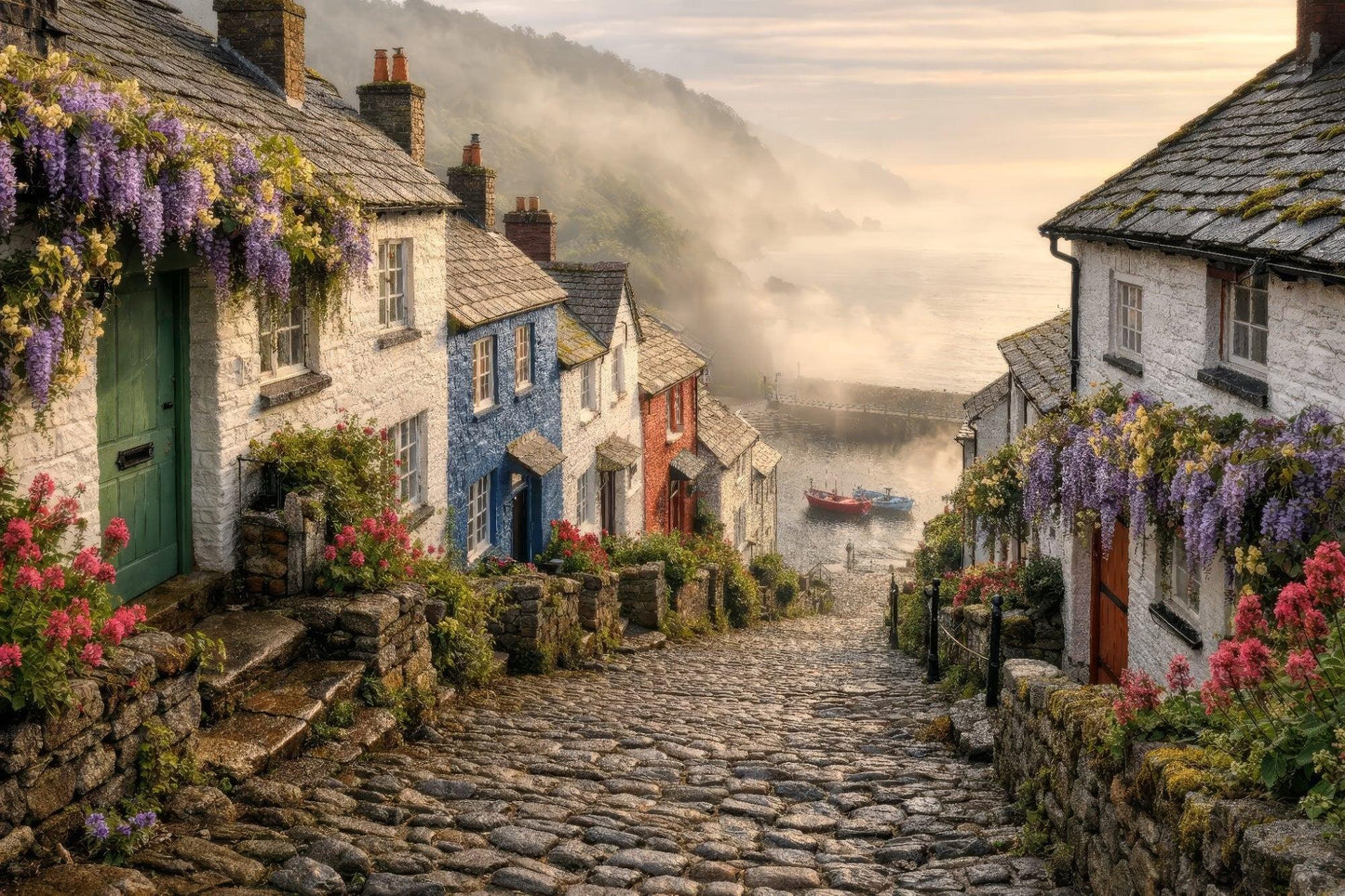 Heritage Jigsaws - The Cobbled Descent - 1000 Piece Jigsaw Puzzle