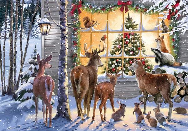 Otter House - Christmas Visitors - 500 Piece Jigsaw Puzzle