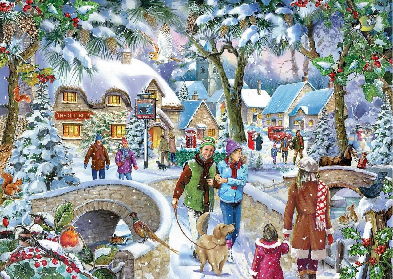 House of Puzzles - Winter Break No 30 - Find the Difference - 1000 Piece Jigsaw Puzzle