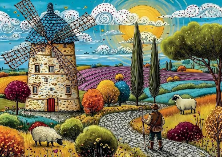 Delfy - Quiet Shephard Walk - 1000 Piece Jigsaw Puzzle