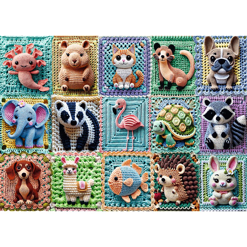Trefl - Tea Time - Crochet Animals - 1000 Piece Jigsaw Puzzle