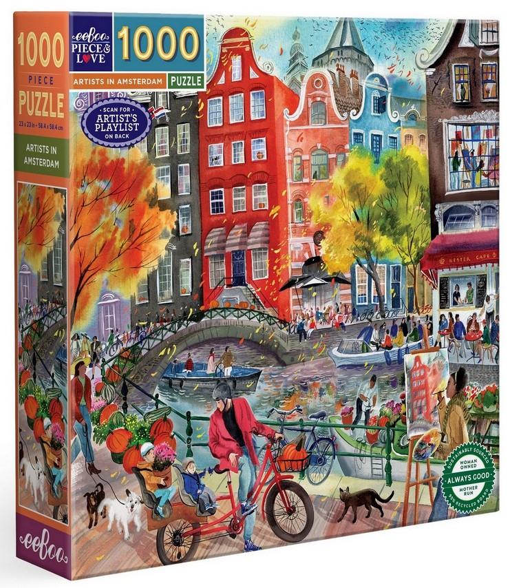 Eeboo - Artists in Amsterdam - 1000 Piece Jigsaw Puzzle