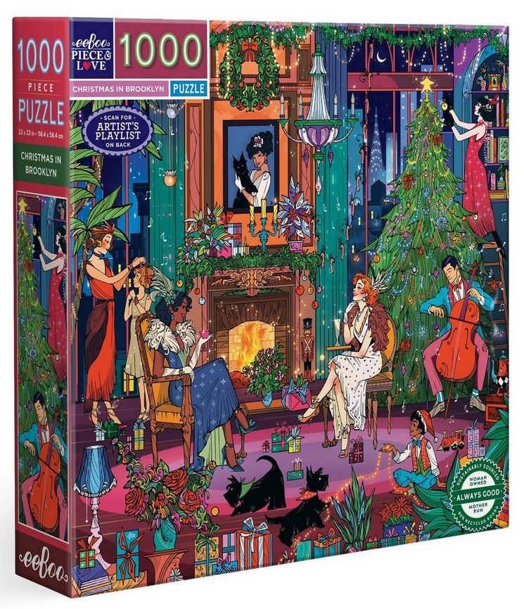 Eeboo - Christmas in Brooklyn - 1000 Piece Jigsaw Puzzle