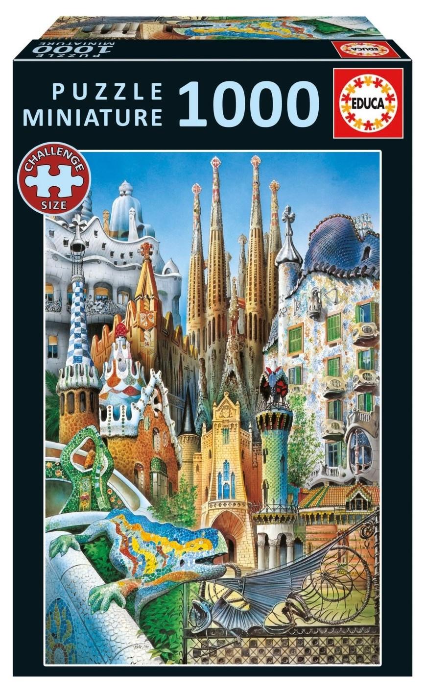 Educa - Collage Gaudi - 1000 Piece Miniature Jigsaw Puzzle