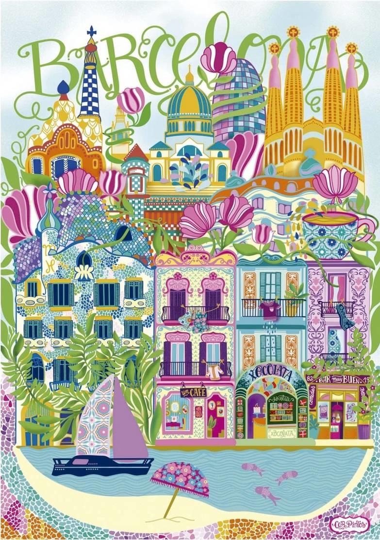 Educa - Barcelona By Car - 1000 Piece Jigsaw Puzzle