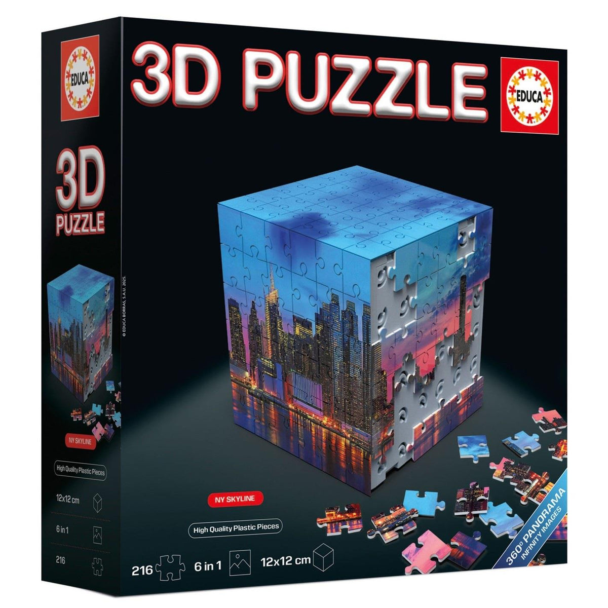 Educa - Puzzle Cube Ny Panorama - 216 Piece 3D Jigsaw Puzzle