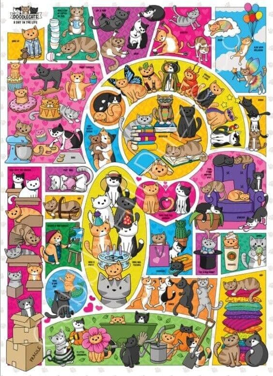 Cobble Hill - Doodlecats - 1000 Piece Jigsaw Puzzle