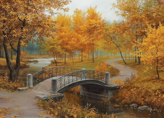 Eurographics - Autumn in an Old Park - 1000 Piece Jigsaw Puzzle
