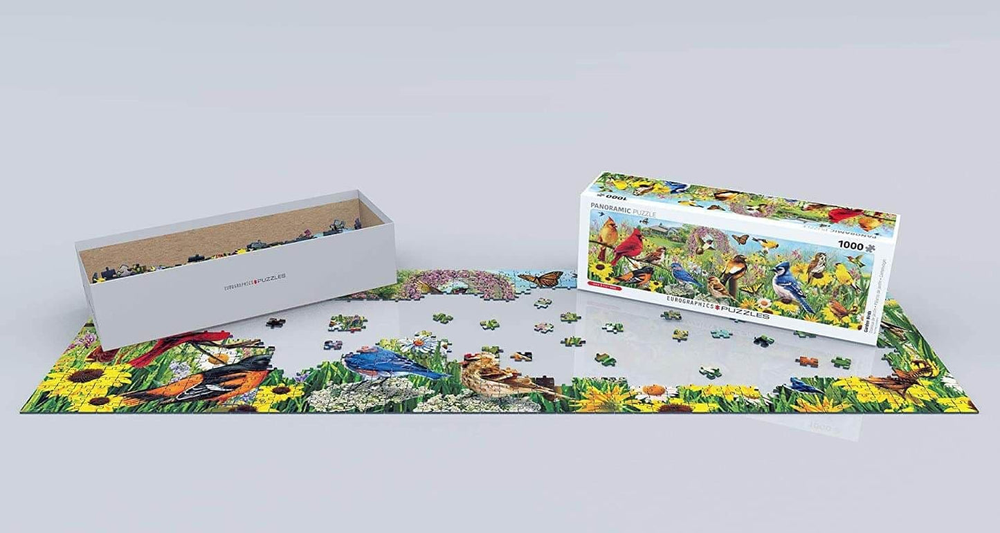 Eurographics - Garden Birds - Panoramic 1000 Piece Jigsaw Puzzle