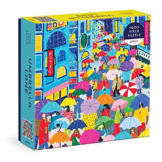 Galison - Umbrella Lane - 1000 Piece Jigsaw Puzzle