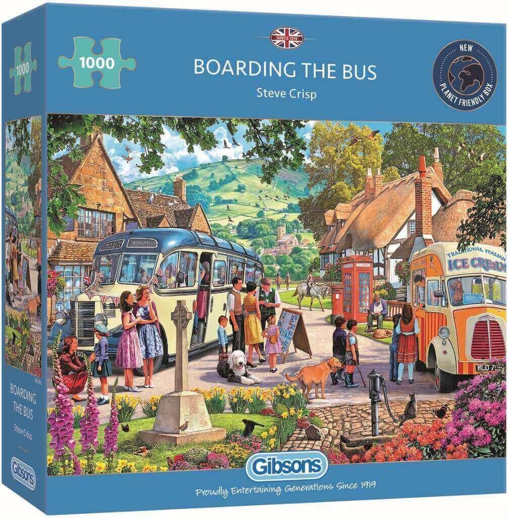 Gibsons - Boarding The Bus - 1000 Piece Jigsaw Puzzle