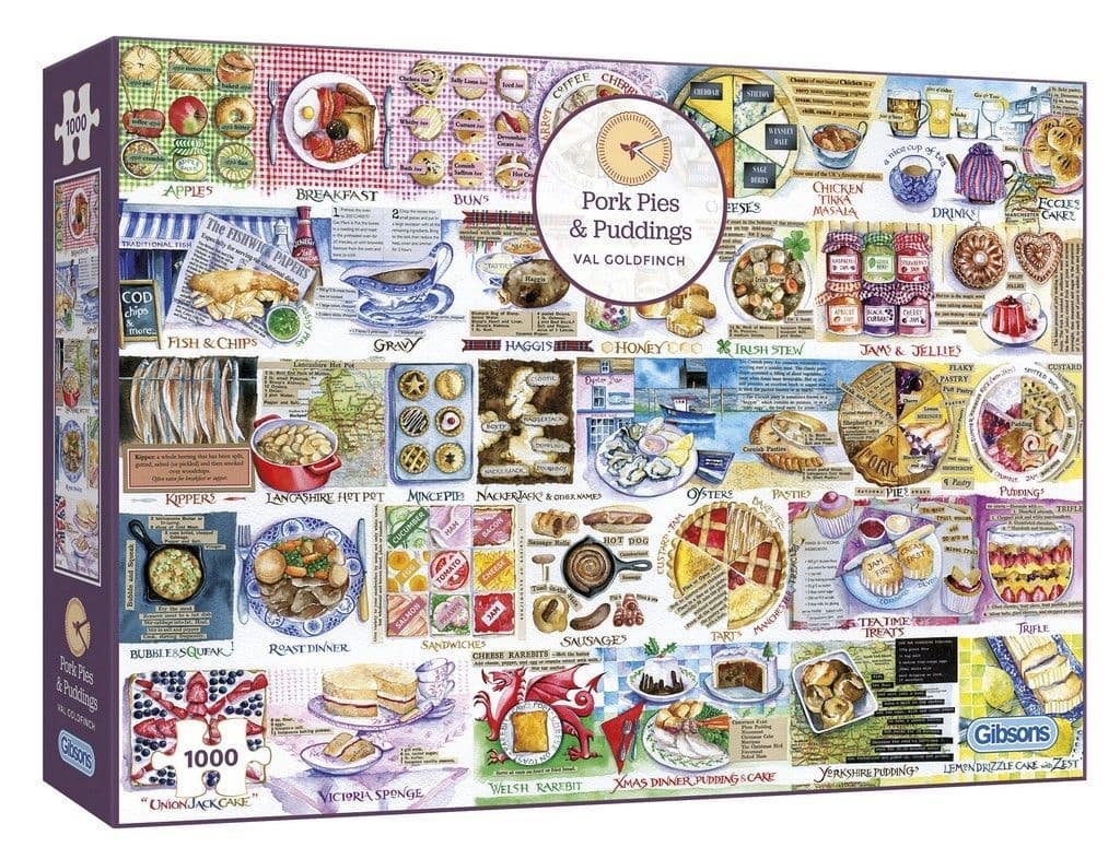 Gibsons - Pork Pies & Puddings - 1000 Piece Jigsaw Puzzle