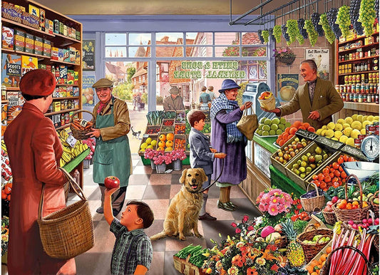 Kidicraft - Ye Olde Greengrocer Shoppe - 1000 Piece Jigsaw Puzzle