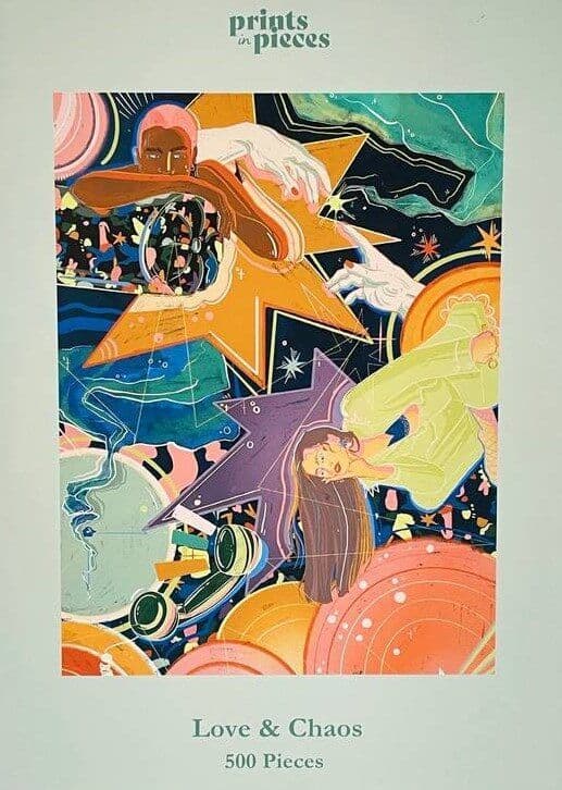 Prints in Pieces Love and Chaos, 500-piece jigsaw puzzle