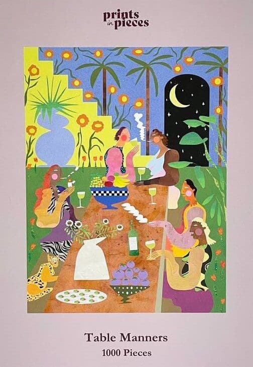 Prints in Pieces Table Manners, 1000-piece jigsaw puzzle