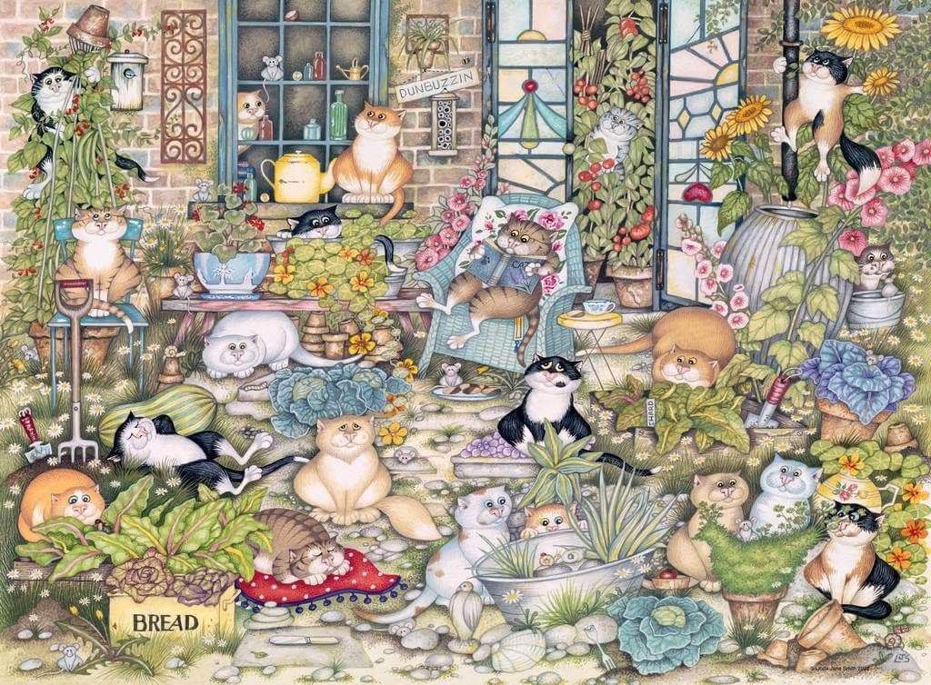 Ravensburger Crazy Cats The Good Life, 500-piece jigsaw puzzle