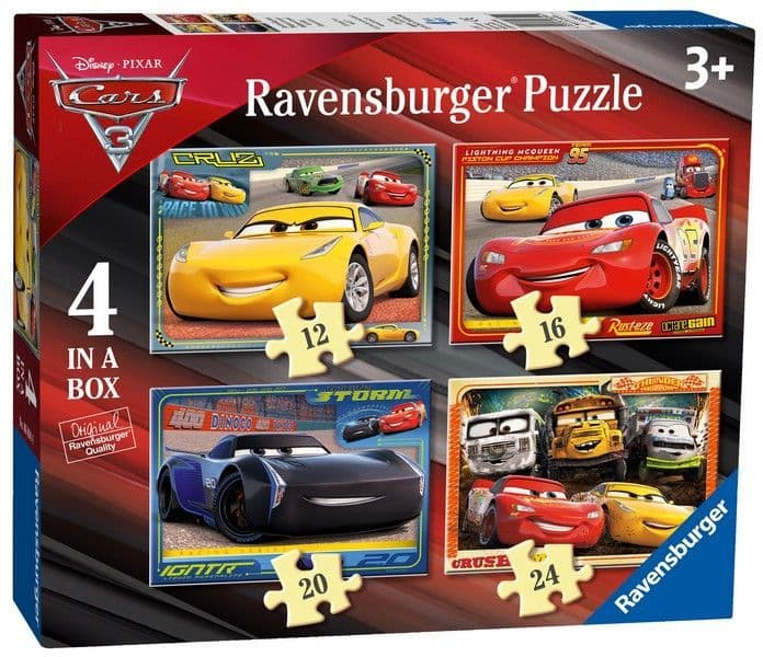 Ravensburger Disney Cars, 4-in-a-box jigsaw puzzle