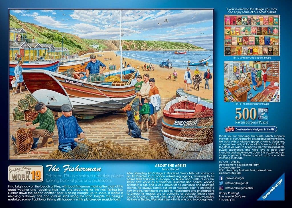 Ravensburger - Happy Days at Work - The Fisherman - 500 Piece Jigsaw Puzzle