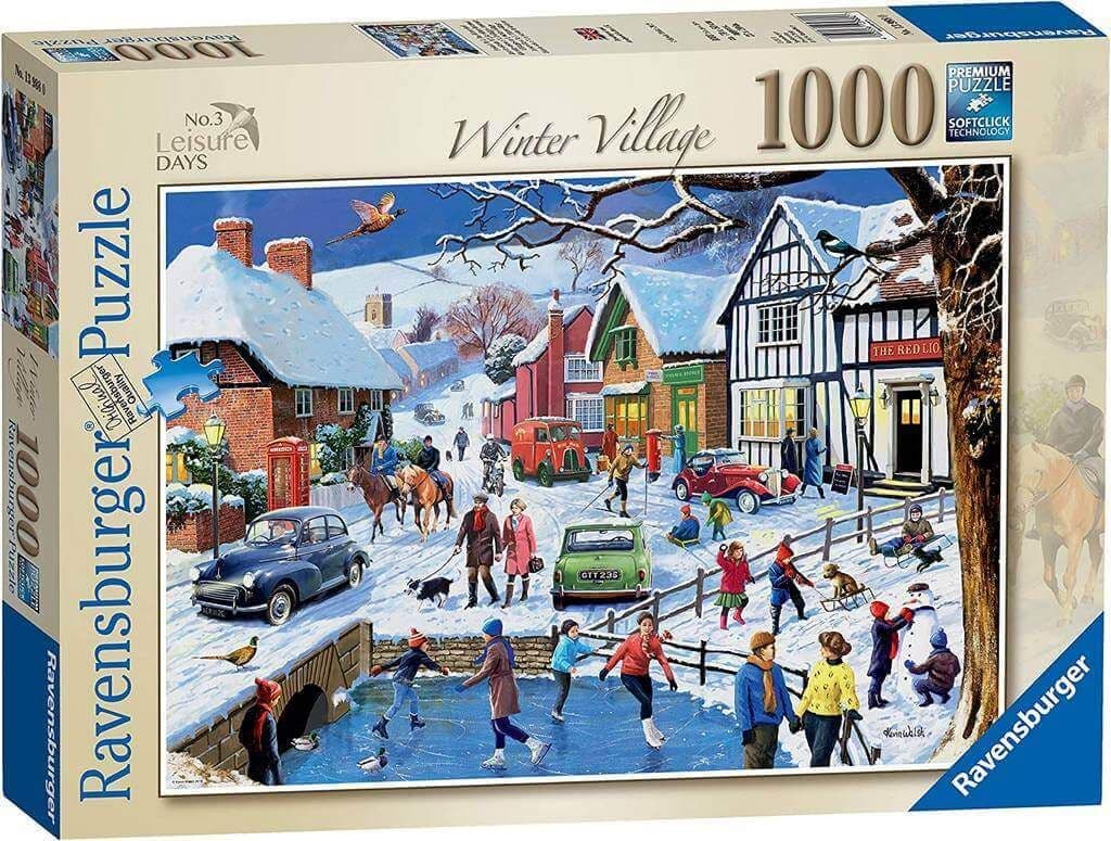 Ravensburger - Leisure Days No 3 The Winter Village - 1000 Piece Jigsaw Puzzle
