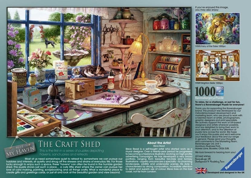 Ravensburger - My Haven No 1 - The Craft Shed -1000 Piece Jigsaw Puzzle