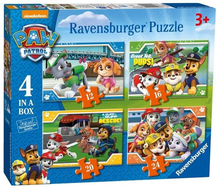 Ravensburger Paw Patrol, 4-in-a-box jigsaw puzzle