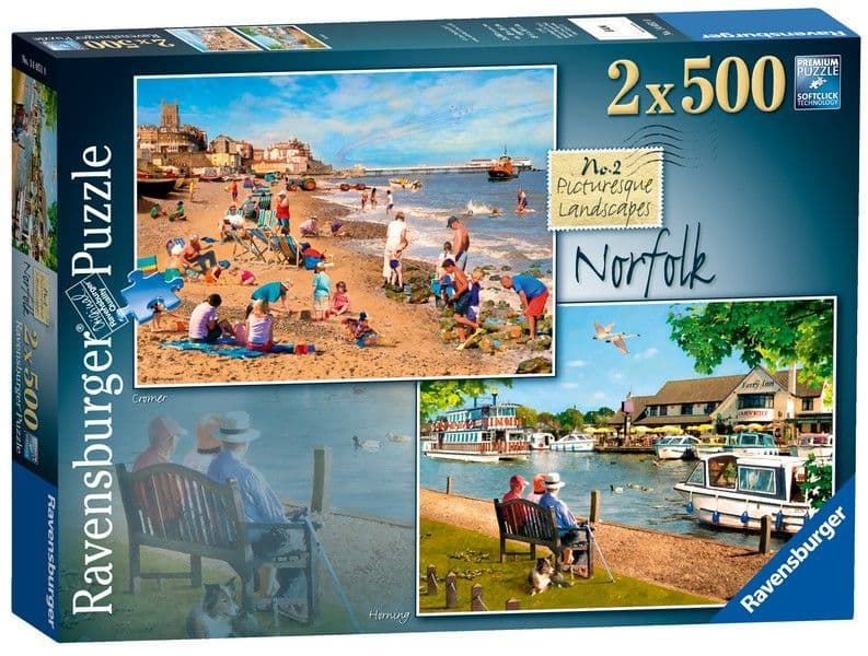 Ravensburger Picturesque Norfolk, 2 × 500 pieces jigsaw puzzle