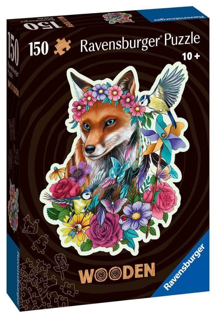Ravensburger - Shaped Fox - Wooden Puzzle - 150 Piece Jigsaw Puzzle