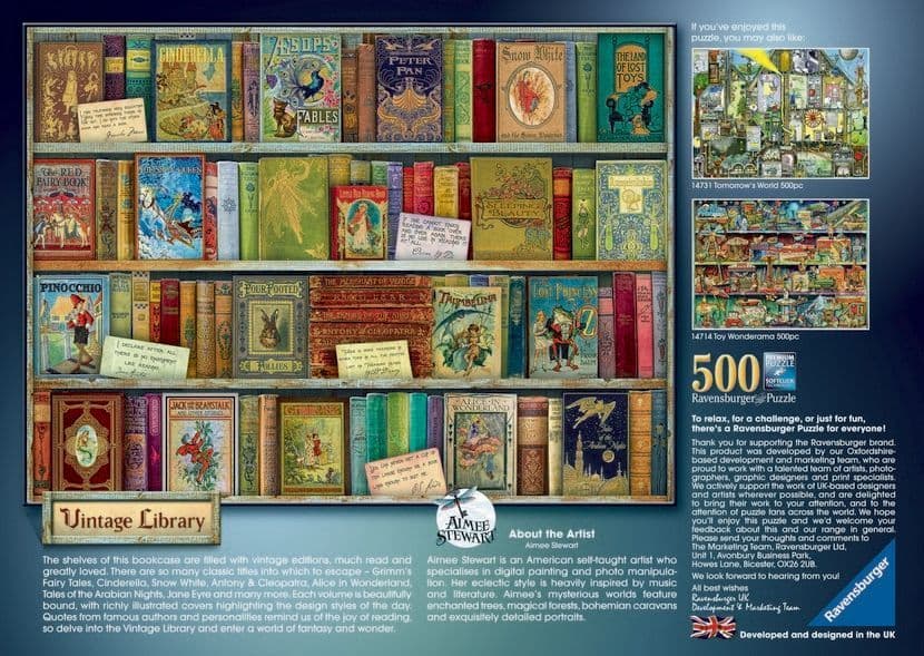 Ravensburger - Vintage Library - 500 Piece Jigsaw Puzzle