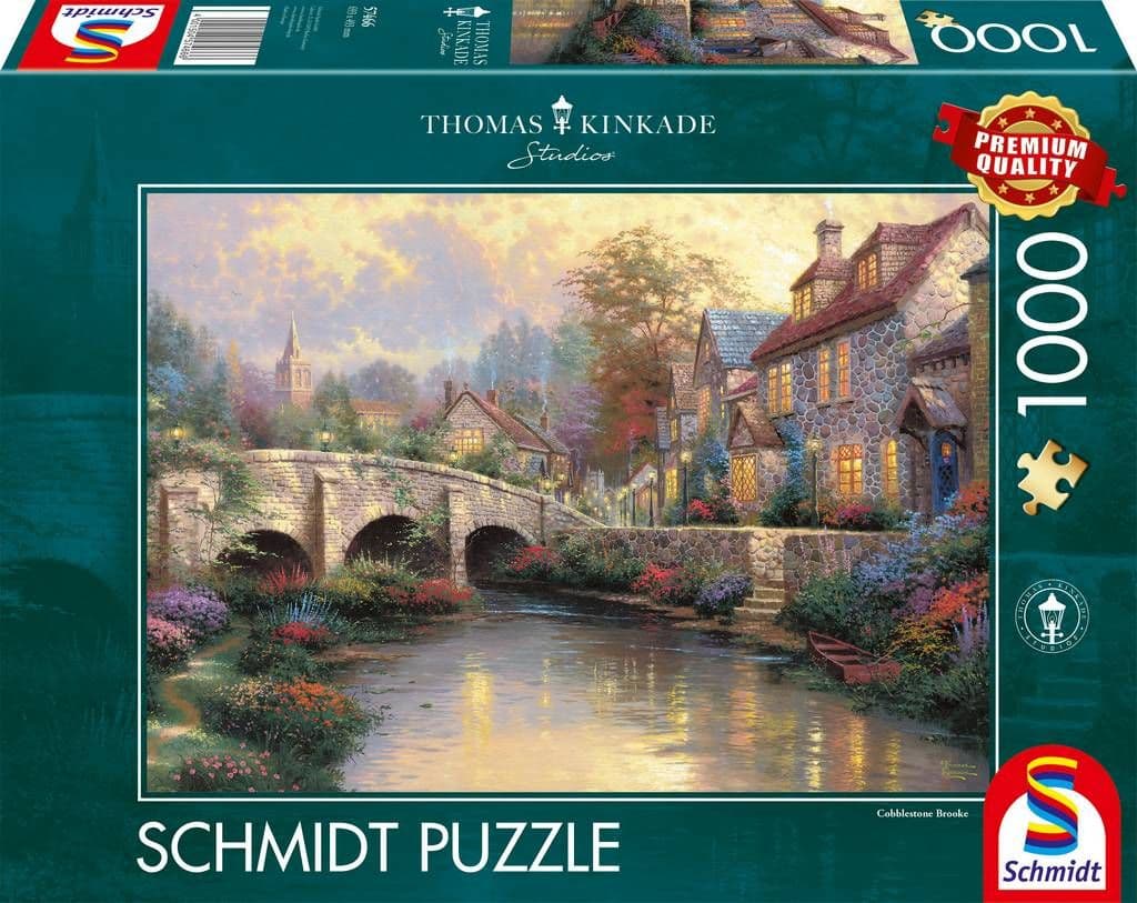 Schmidt - Thomas Kinkade - Cobblestone Brooke - 1000 Piece Jigsaw Puzzle