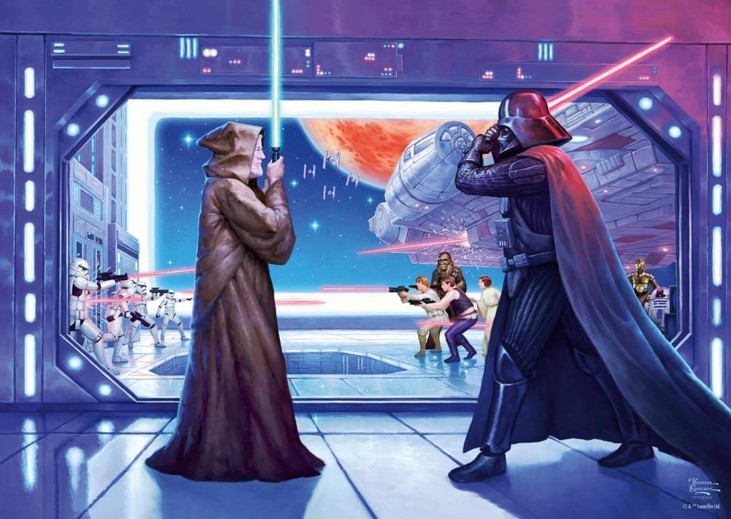 Schmidt - Thomas Kinkade - Disney Star Wars Obi Wan's Final Battle - 1000 Piece Jigsaw Puzzle