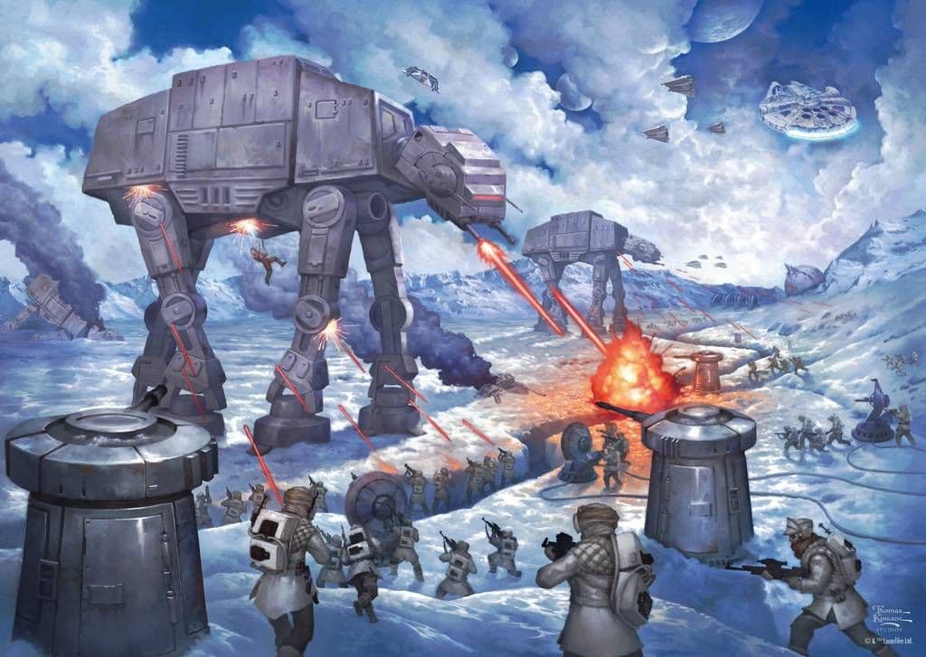 Schmidt - Thomas Kinkade - Disney Star Wars The Battle of Hoth - 1000 Piece Jigsaw Puzzle