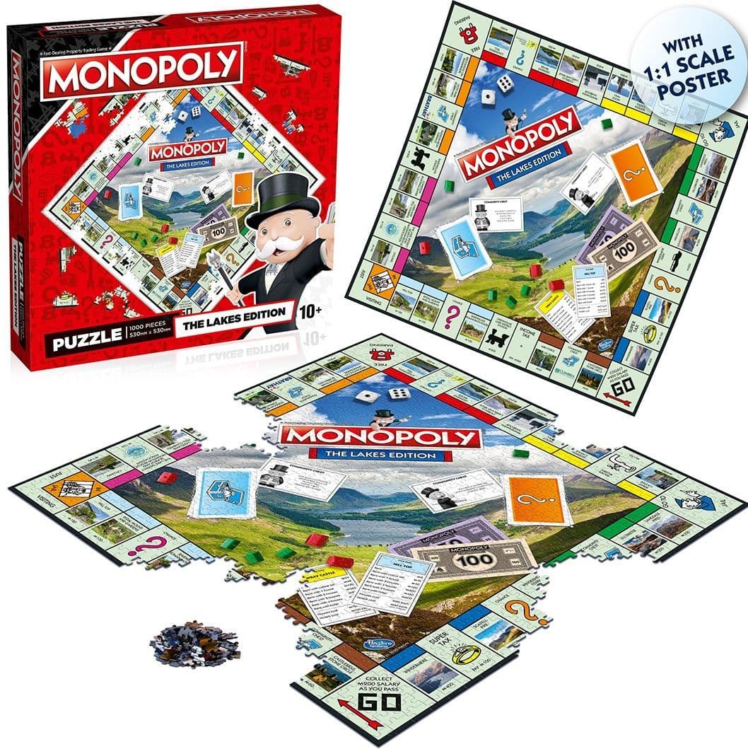 Winning Moves - The Lakes  Monopoly Jigsaw - 1000 Piece Jigsaw Puzzle
