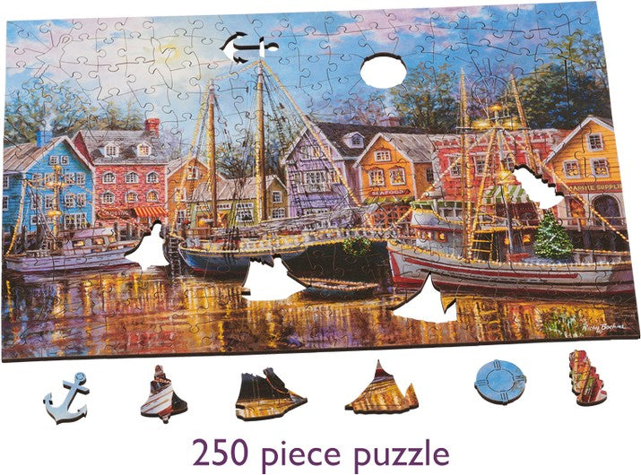 Wentworth - Ships Aglow - 250 Piece Wooden Jigsaw Puzzle