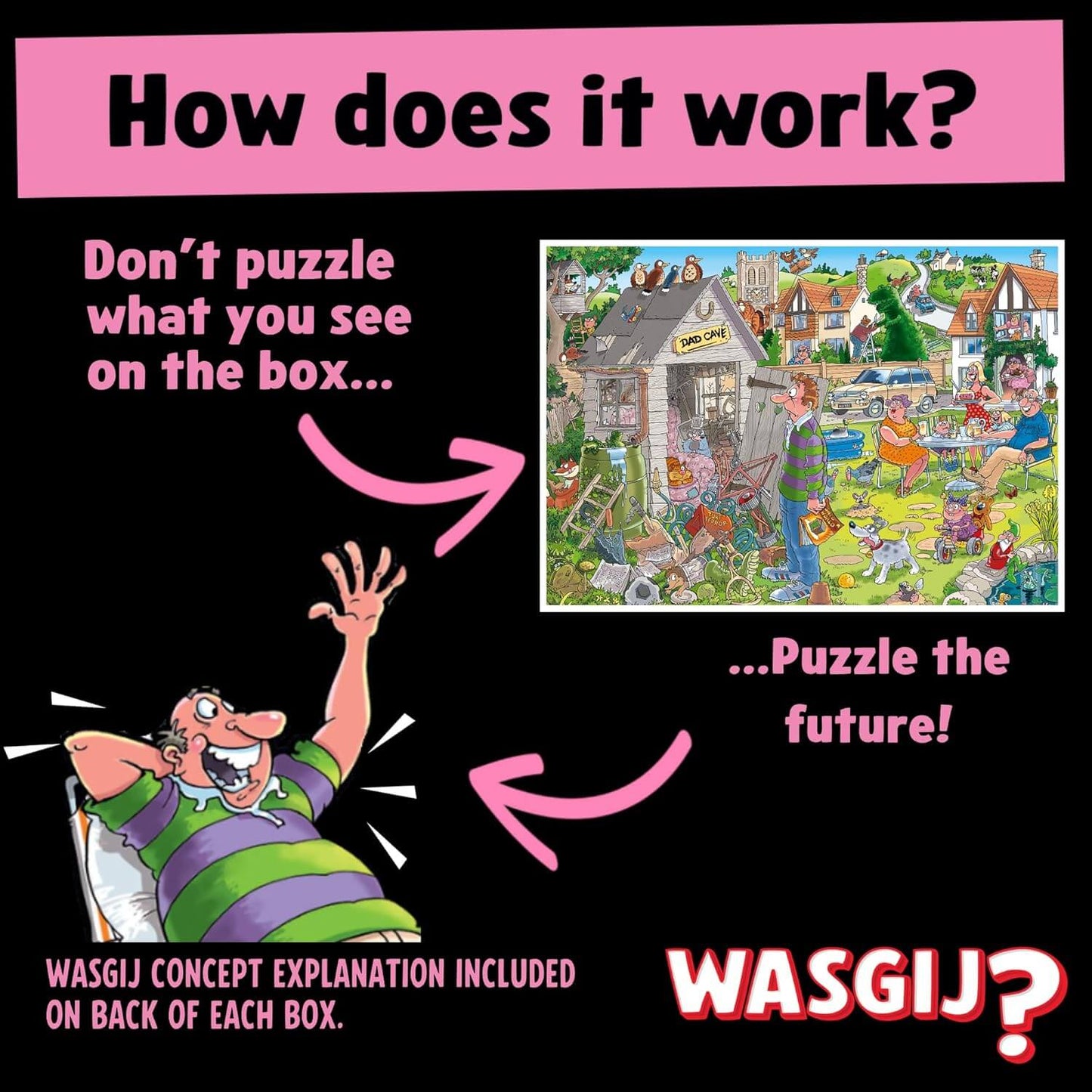 Wasgij - Destiny 28 Dad Cave! - 1000 Piece Jigsaw Puzzle