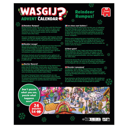 Wasgij - Advent Calendar - Reindeer Rumpus! - 24 x 54 Piece Jigsaw Puzzle